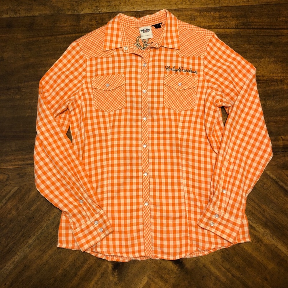 Harley-Davidson pearl snap shirt! 🏍